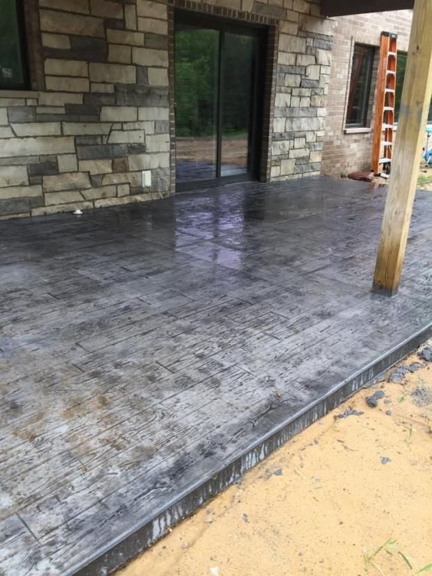 A recent concrete texturing job in the  area